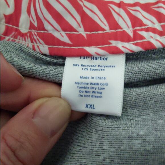 FAIR HARBOR Men's Coral Floral Board Shorts XXL Recycled Athletic Beach - Picture 5 of 9